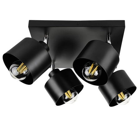 Lampa Sufitowa LX- 1041 Czarna 4x E27 LEDLUX
