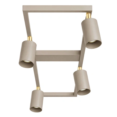 Lampa Sufitowa Plafon Ramka Kaszmir Ecru Beżowa 4x GU10 do Pokoju Sypialni OPN-009 4x GU10 BEIGE