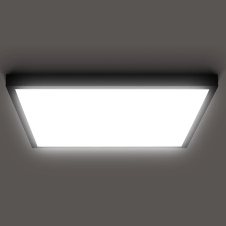Panel LED natynkowy 36W NW czarny 40x40cm Plafon lampa sufitowa kwadrat LEDLUX