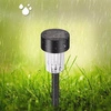 12x Lampa Solarna LED SŁUPEK OGRODOWY WBIJANY Czarny pochodnia nowoczesny LSOL-004 LEDLUX