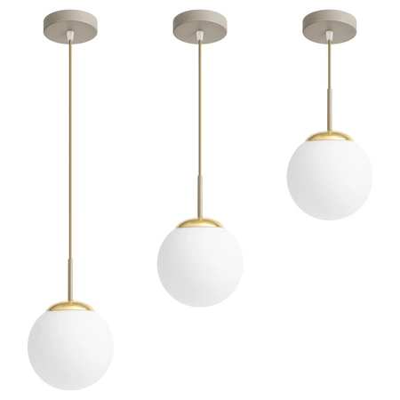 Lampa wisząca sufitowa nowoczesna 1xE27 ZŁOTA beżowa GLAMOUR nowoczesna LX-1429