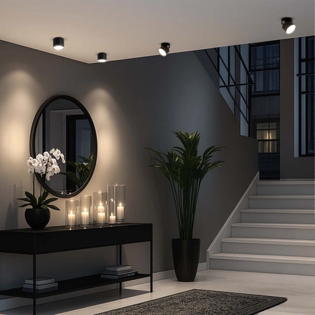 Oprawa Sufitowa Halogenowa Lampa LED GX53 Spot Ruchoma Kinkiet Reflektor OPN-016 BLACK