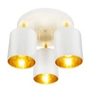 Lampa Sufitowa LX- 1381 Biała + Złoto 3x E27 LEDLUX