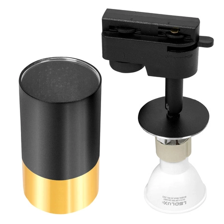 Lampa Szynowa Reflektor Halogen LED GU10 Czarny Złoto+Miedź LEDLUX