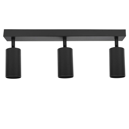 Zestaw Oprawa Sufitowa Natynkowa Reflektor Listwa LX- 8360-3 Czarna + 3x Żarówka GU10 4,5W biała zimna LEDLUX