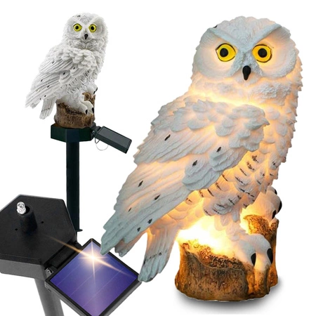 LAMPA SOLARNA OGRODOWA SOWA WODOODPORNA DUŻA LED Wbijana Premium LSOL-031 LEDLUX