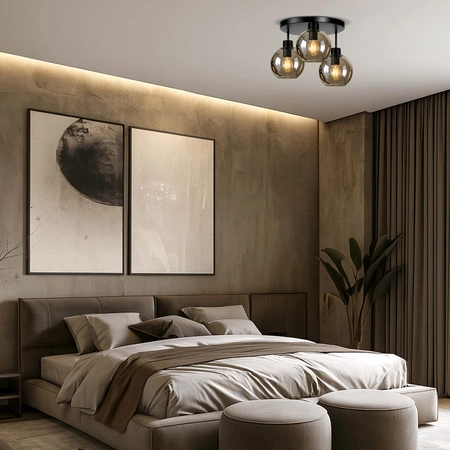 Lampa Sufitowa LX- 1131 Czarna 3x E27 LEDLUX