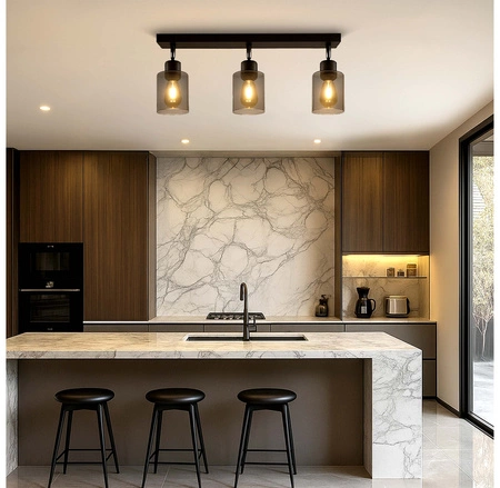 Lampa sufitowa led wisząca żyrandol szklana nowoczesna loft 3xE27 plafon LX-1064 LEDLUX