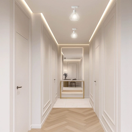 LAMPA SUFITOWA LED Wisząca Biała LOFT Modern do salonu Premium LX1021