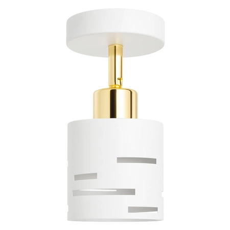 Kinkiet ścienny lampa sufitowa 2w1 E27 biały złoty nowoczesny wewnętrzny LX1432