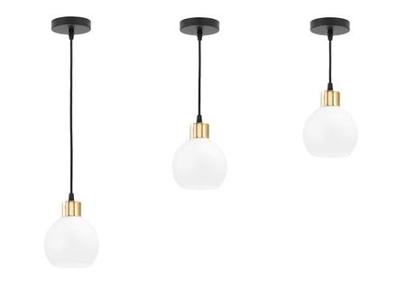 Lampa Wisząca LX-1349 Czarna + Złota 1x E27 LEDLUX