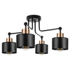 Lampa Sufitowa LX- 1099 Czarna + Miedź 4x E27 LEDLUX