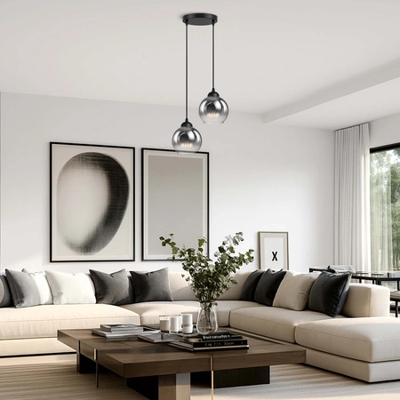 Lampa Wisząca LX- 1325 Czarna 2x E27 LEDLUX