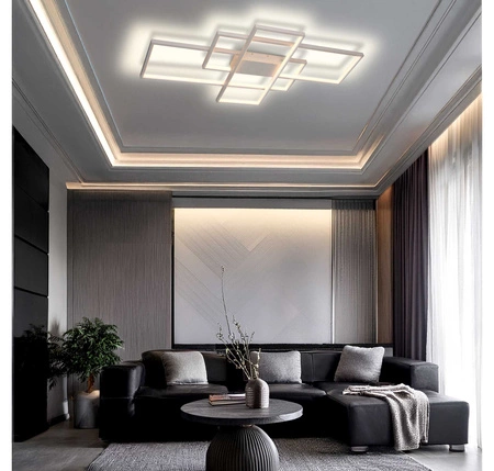 Lampa Sufitowa Wisząca LED Geometryczna LX- 1102 72W Biała 3000k- 6000k LEDLUX