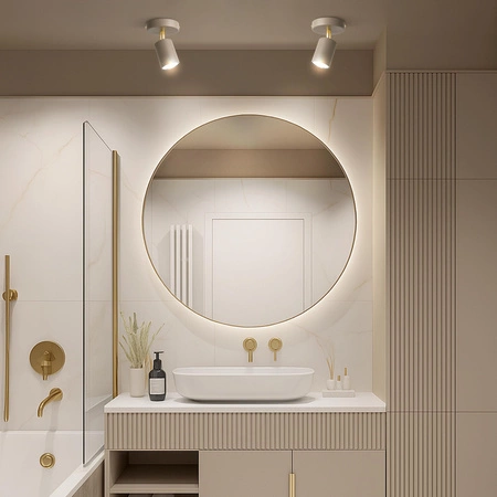 Lampa sufitowa KINKIET LED GU10 beżowa 2w1 Spot Kaszmir Premium LX1427