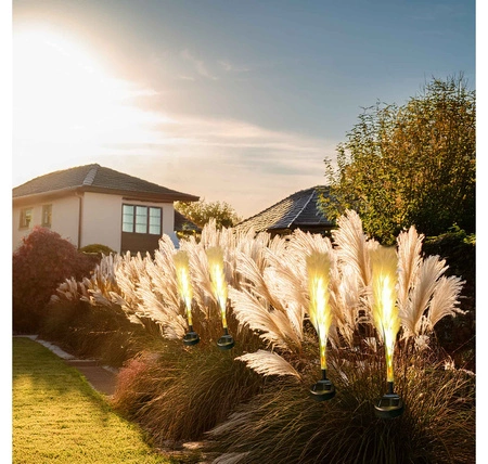 4x LAMPA SOLARNA OGRODOWA LED TRAWA PAMPASOWA Sztuczne Kwiaty Lampki LSOL-052 LEDLUX