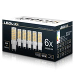 6x Żarówka LED G9 6W = 60W 580lm 4000K biała neutralna LEDLUX