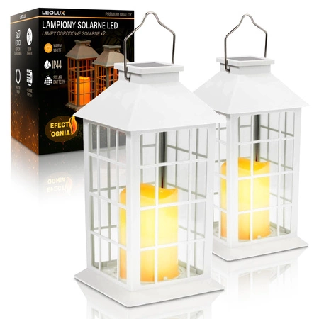 2x Lampa solarna Latarenka ogrodowa LED SOLARNA Lampion Latarnia Znicz LSOL-017 LEDLUX