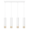 Lampa Wisząca LX-1415 Biała + Złoto 4x GU10 LEDLUX