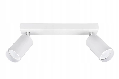 Zestaw Oprawa Sufitowa Natynkowa Reflektor Listwa LX- 8360- 2 Biała + 2x Żarówka GU10 7,5W biała ciepła LEDLUX