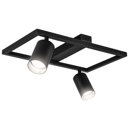 LAMPA SUFITOWA 2xGU10 czarna regulowana SPOT oprawa halogenowa natynkowaOPN-007 2x GU10 BLACK