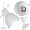 Lampa Podłogowa Biała Regulowana, Klosz E27 na Elastycznym Ramieniu LPD-002 E27 LEDLUX