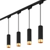 Lampa sufitowa Reflektor Szynowy LED GU10 Tuba Czarny Złoty Szynoprzewód LX- 8471 LEDLUX