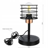 Lampka Nocna Biurkowa Stołowa LX- 1754 Czarna + Miedź 1x E27 LEDLUX