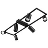 LAMPA SUFITOWA 6xGU10 czarna regulowana SPOT oprawa halogenowa natynkowa OPN-010 6x GU10 BLACK