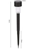 12x Lampa Solarna LED SŁUPEK OGRODOWY WBIJANY Czarny pochodnia nowoczesny LSOL-004 LEDLUX