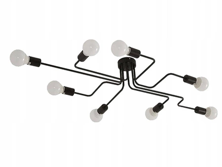 Lampa Sufitowa LX- 1108-8 Czarna 8x E27 LEDLUX