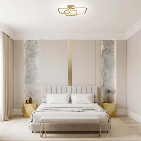 Lampa Sufitowa LED Wisząca nowoczesna żyrandol plafon 30W biała neutralna LX-957 GOLD