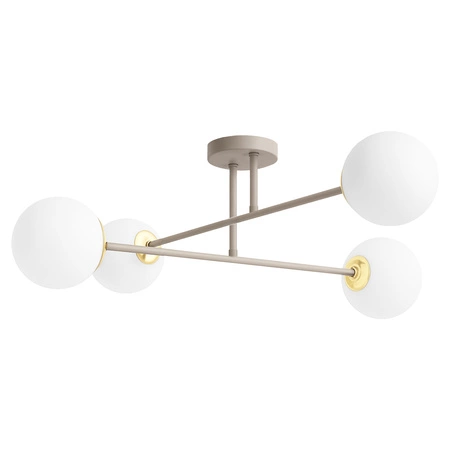 Lampa Wisząca Sufitowa Plafon Żyrandol Beżowa Ecru Kaszmir Loft Edison LX1404