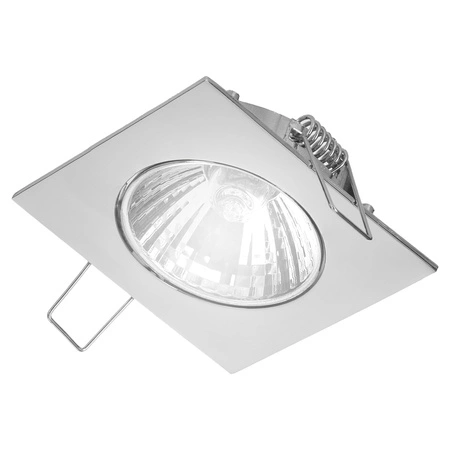 Zestaw 6x Oprawa Halogenowa CT- 001 Chrom Kwadratowa +Żarówka GU10 3,5W biała zimna LEDLUX