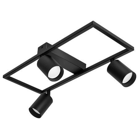 LAMPA SUFITOWA 3xGU10 czarna regulowana SPOT oprawa halogenowa natynkowa OPN-008 3x GU10 BLACK