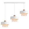 Lampa Wisząca LX- 1186 Biała + Miedź 3x E27 LEDLUX