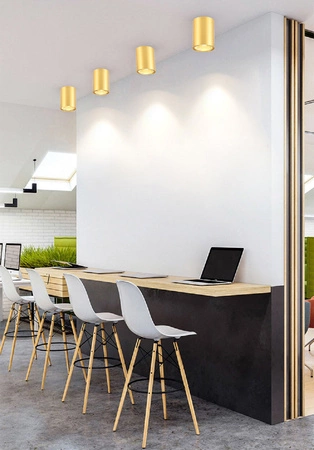 Oprawa Halogenowa Natynkowa LED Sufitowa Tuba GU10 LX-63 ZŁOTA GU10 LEDLUX