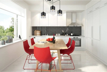 Lampa Wisząca LX- 1275 Czarna 3x E27 LEDLUX