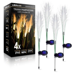 4x LAMPA SOLARNA OGRODOWA LED TRAWA PAMPASOWA Sztuczne Kwiaty Lampki LSOL-052 LEDLUX