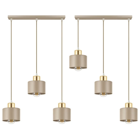 Lampa wisząca sufitowa nowoczesna 3xE27 ZŁOTA beżowa GLAMOUR nowoczesna LX-1035