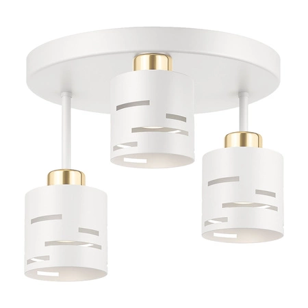 Lampa Wisząca Sufitowa Żyrandol Biała Złota LX1431