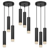Lampa Wisząca LX-1414 Czarna + Złoto 3x GU10 LEDLUX