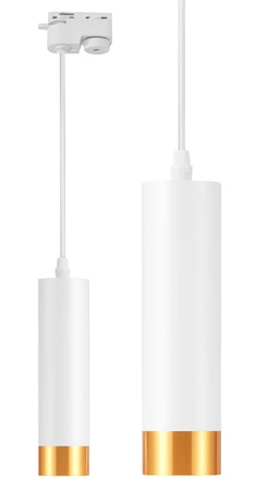 Reflektor LED szynowy LAMPA Sufitowa spot oprawa na żarówkę GU10 Biały- Złoty LX-8471 LEDLUX