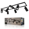 LAMPA SUFITOWA 6xGU10 czarna regulowana SPOT oprawa halogenowa natynkowa OPN-010 6x GU10 BLACK