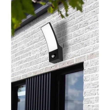 Kinkiet Ogrodowy Lampa Elewacyjna Zewnętrzna LX- 9118 z czujnikiem Czarny 10W biała neutralna LEDLUX