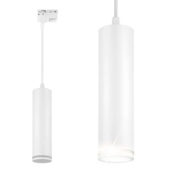 Reflektor szynowy LED lampa spot na żarówkę GU10 zwis biały tuba LX- 8473 Pasek WHITE  LEDLUX