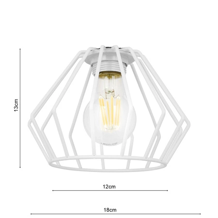 Lampa Wisząca LX- 1030 Biała 1x E27 LEDLUX