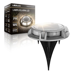 Lampa solarna LED wbijana gruntowa najazdowa ogrodowa Dysk PREMIUM LSOL-063 LEDLUX