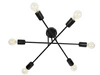 Lampa Sufitowa LX- 1357 Czarna 6x E27 LEDLUX