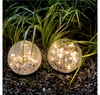 Lampa ogrodowa Kula solarna LED Szklana 10 cm Grube szkło wbijana naziemna LSOL-059 LEDLUX
